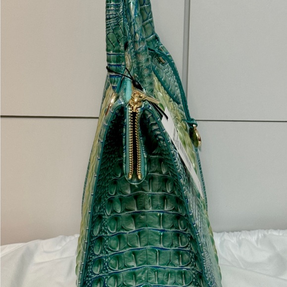 NWT Brahmin Seafoam Ombre Caroline Satchel - Picture 4 of 6